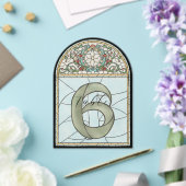 Numéros de table en acrylique à effet de vitrail v (Insitu (Mariage))