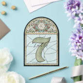 Numéros de table en acrylique à effet de vitrail v (Insitu (Mariage))