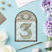 Numéros de table en acrylique à effet de vitrail v (Insitu (Mariage))