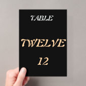 Numéros de table en acrylique noir (In situ (ordinateur de poche))