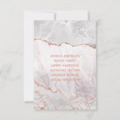 Numéros de table en agate dorée blanc et or rose (Dos)