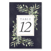 Numéros de table en ardoise à motif de verdure à l (Dos)