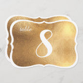 Numéros de table en faux or antique PixDezines (Devant / Derrière)