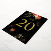 Numéros de table en feuille de roses florales roma (Rotation)