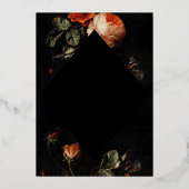Numéros de table en feuille de roses florales roma (Verso)