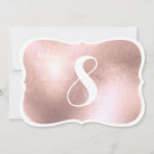 Numéros de table en or rose faux antique PixDezine (Dos)