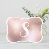 Numéros de table en or rose faux antique PixDezine (Debout devant)