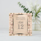 Numéros de table Épargnés Rose Vintage (Debout devant)