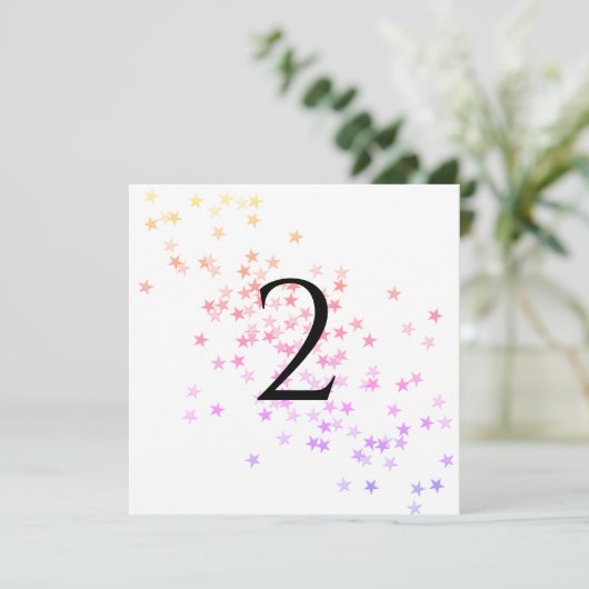 Numéros de table étoiles (Debout devant)