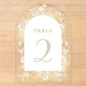 numéros de table fleurs blanches jaunes (Recto)