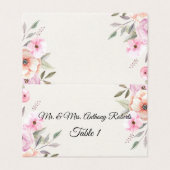 Numéros de table Fleurs pastel jolies (Outside Unfolded)