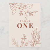 Numéros de table floraux Boho (Devant)