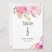 Numéros de table floraux de jardin botanique à l'a (Devant)