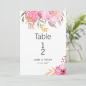 Numéros de table floraux de jardin botanique à l'a (Debout devant)