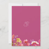 Numéros de table floraux lavande orange rose jaune (Dos)