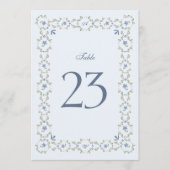 Numéros de table Folk Bleu Poussiéreux 1–29 (Devant)