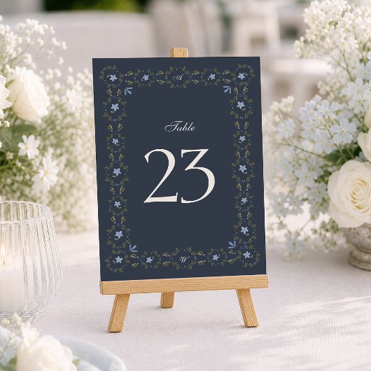 Numéros de table Folk Dusty Blue 1–29