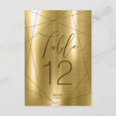 Numéros de table géométrique métallique Gold ID648 (Dos)