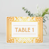 Numéros de table géométriques en or (Debout devant)