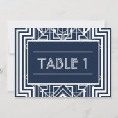 Numéros de table géométriques Navy (Devant)