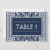 Numéros de table géométriques Navy (Dos)
