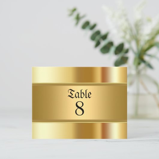 Numéros de table Gold Party (Debout devant)