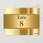 Numéros de table Gold Party (Dos)