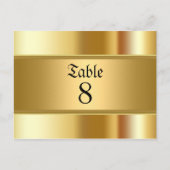 Numéros de table Gold Party (Devant)