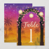 Numéros de table Hacienda Sunset Vibrant Fiesta (Devant / Derrière)
