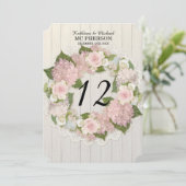 Numéros de Table Hydrangea Rose Broderie de Dentel (Debout devant)