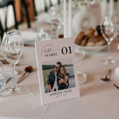 Numéros de table MADDIE avec photo