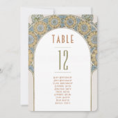 Numéros de table Mariage Art Nouveau Vintage (Devant)
