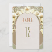 Numéros de table Mariage Art Nouveau Vintage (Devant)