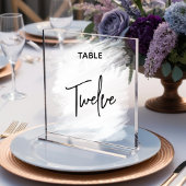 Numéros de table mariage blanc chic et élégant