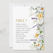 Numéros de table Mariage Chamomile & Eucalyptus (Devant)