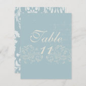 Numéros de table Mariage damassé vintages (Devant / Derrière)