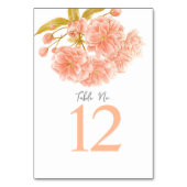 Numéros de table Mariage de fleurs de printemps (Dos)