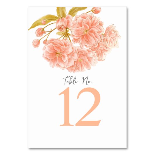 Numéros de table Mariage de fleurs de printemps (Par défaut)