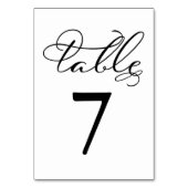 Numéros de Table | Mariage Élégant Calligraphié (Dos)