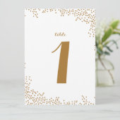 Numéros de table Mariage Gold Confetti (Debout devant)