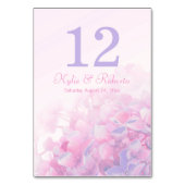 Numéros de table mariage rose violet fleuri Hydran (Par défaut)