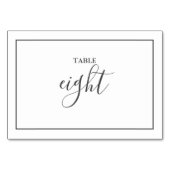 Numéros de table Mariage simple Élégance (Devant)