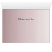 Numéros de table Menu de soirée dîner (Intérieur Horizontal (Bas))