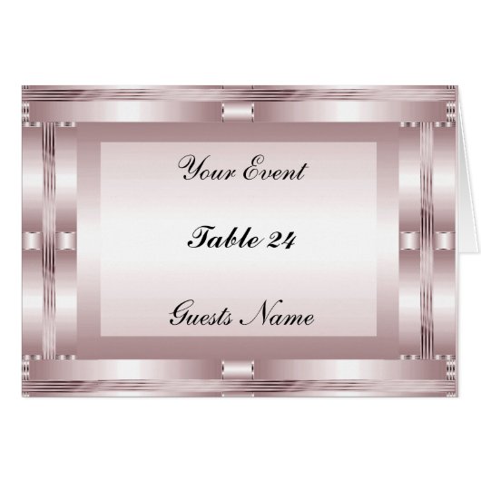 Numéros de table Menu de soirée dîner (Devant horizontal)