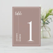 Numéros de table minimalistes Brown simples (Debout devant)