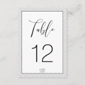 Numéros de table minimalistes noirs ID523 (Devant)