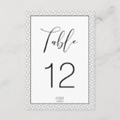 Numéros de table minimalistes noirs ID523 (Dos)