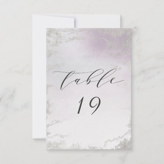 Numéros de table Ombre Lavender Purple Silver Mari (Devant)