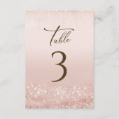 Numéros de table Pailletés Or Rose pour 60e Annive (Dos)