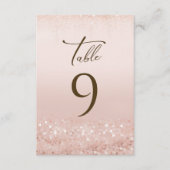Numéros de table Pailletés Or Rose pour 70e Annive (Devant)